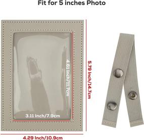 img 3 attached to Temlum Artificial Leather Visor Photo/Picture Frames Fits Standard 5-Inch Photo/Picture (3