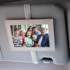 img 4 attached to Temlum Artificial Leather Visor Photo/Picture Frames Fits Standard 5-Inch Photo/Picture (3