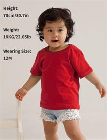 img 3 attached to A&amp;J DESIGN Heavyweight Cotton 👶 Футболки с коротким рукавом для младенцев и малышей