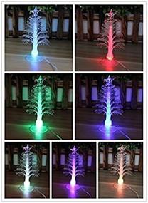 img 1 attached to 🎄 USB Powered 7 Colors Changing Fiber Optic Christmas Tree Xmas LED Light with Star Topper - TINNZTES