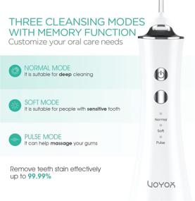 img 1 attached to 🚿 VOYOR Cordless Water Flosser for Teeth Cleaning - Rechargeable Electric Oral Irrigator - IPX7 Waterproof Plaque Remover - Ideal for Braces & Bridges Care - WF300