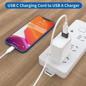 img 2 attached to 🔌 4-портовый набор адаптеров USB C Female to USB Male: кабель Type C к USB A зарядного устройства для iPhone 11 12 13 Pro Max, iPad 2020, Samsung Galaxy Note 10 S20 Plus, Google Pixel 4 3 2 XL (черный)