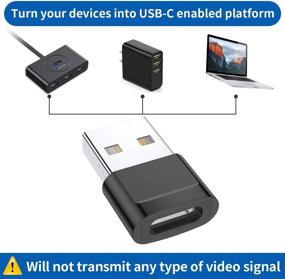 img 3 attached to 🔌 4-портовый набор адаптеров USB C Female to USB Male: кабель Type C к USB A зарядного устройства для iPhone 11 12 13 Pro Max, iPad 2020, Samsung Galaxy Note 10 S20 Plus, Google Pixel 4 3 2 XL (черный)