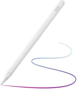img 4 attached to Premium White Stylus Pen for iPad - Enhanced Palm Rejection, Magnetic Design - Compatible with Apple iPad (2018-2020), iPad Pro, iPad Mini, iPad Air