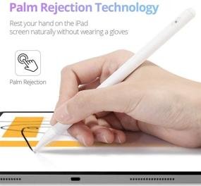 img 1 attached to Premium White Stylus Pen for iPad - Enhanced Palm Rejection, Magnetic Design - Compatible with Apple iPad (2018-2020), iPad Pro, iPad Mini, iPad Air