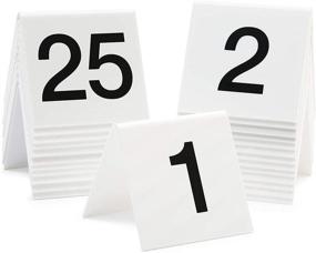 img 4 attached to 🏷️ Juvale Acrylic Table Numbers (1-25) in White - Pack of 25 (3 x 2.75 x 2.5 in)