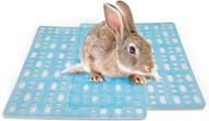 🐰 niteangel rabbit playpen feet mats: set of 2 with 4 fixed tabs for cage logo