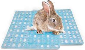 img 1 attached to 🐰 Niteangel Rabbit Playpen Feet Mats: Set of 2 with 4 Fixed Tabs for Cage