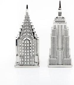 img 1 attached to 🏙️ Empire State and Chrysler Building Salt and Pepper Shakers by Godinger