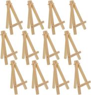 🖼️ pack of 12 mini natural wood display easels by u.s. art supply - a-frame tripod easels for artist painting parties, small canvases, crafts, business cards, signs, photos, and gifts logo