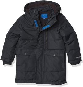 img 3 attached to 🧥 Stylish Perry Ellis Taslon Stadium Cinnamon Boys' Jackets & Coats for Trendy Kids