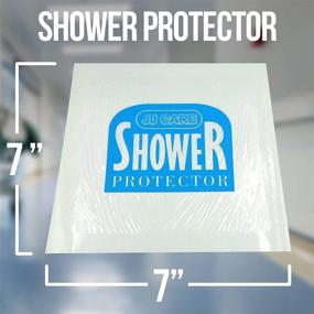 img 1 attached to 🚿 JJ CARE [Upgraded] Shower Protector Film 7”x7” x7-Pack: Waterproof Wound Cover and PICC Line Shield for Shower - Transparent Disposable Bandage and Dressing Cover