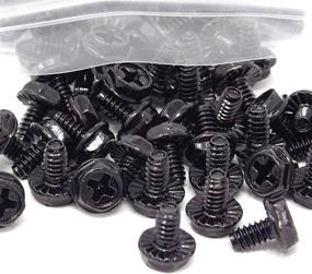 img 1 attached to 🔩 Honbay 100PCS 6#-32x6 Black Zinc Hex Phillips Head PC Computer Case Mounting Screws Fastener for Building, Repairing, and Maintaining Computer Systems