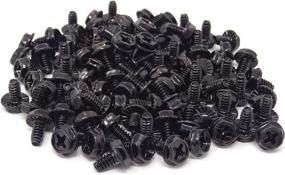 img 4 attached to 🔩 Honbay 100PCS 6#-32x6 Black Zinc Hex Phillips Head PC Computer Case Mounting Screws Fastener for Building, Repairing, and Maintaining Computer Systems