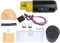 🔌 high performance electric gas intank efi fuel pump with strainer/filter - lqqdp 1pc + rubber gasket/hose + stainless steel clamps + universal wiring harness/plug pigtail connector &amp; installation kit logo