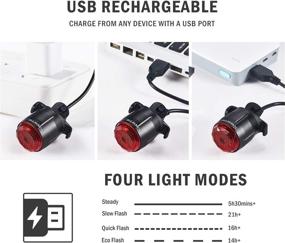 img 1 attached to 🚴 Cyclepartner Garnet-15: Universal Bike Tail Light for Handlebars, Helmet & More - Rear Flash Warning Light, USB Rechargeable, IP65 Waterproof