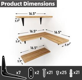 img 3 attached to Floating Shelves Mounted Bathroom Carbonized Storage & Organization