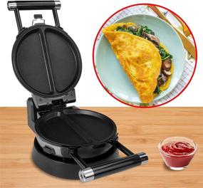 img 2 attached to Health and Home 3-in-1 Waffle Maker with Nonstick Baking Plates – Rotating Belgian Waffle Maker, Omelet Maker, and Egg Waffle Maker