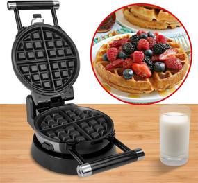 img 3 attached to Health and Home 3-in-1 Waffle Maker with Nonstick Baking Plates – Rotating Belgian Waffle Maker, Omelet Maker, and Egg Waffle Maker