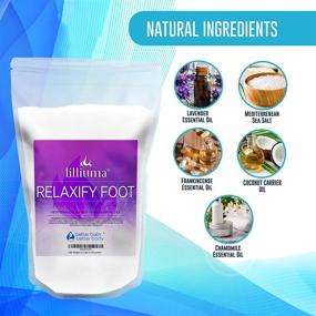 img 1 attached to 🌊 40oz Relaxify Foot Soak: Mediterranean Sea Salt with Lavender, Frankincense, Chamomile Essential Oils - High-Quality Natural Foot Soak for Relaxation