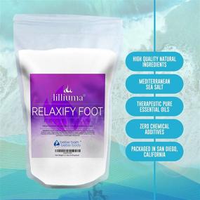 img 3 attached to 🌊 40oz Relaxify Foot Soak: Mediterranean Sea Salt with Lavender, Frankincense, Chamomile Essential Oils - High-Quality Natural Foot Soak for Relaxation