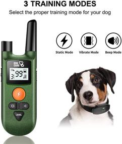 img 3 attached to 🐶 Rechargeable Dog Training Collar with 3 Modes - Beep, Vibration, Shock | Rainproof & Long Remote Range up to 1000Ft | Adjustable Shock Levels - Effective Dog Training Set