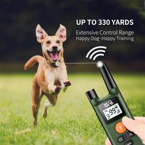 img 1 attached to 🐶 Rechargeable Dog Training Collar with 3 Modes - Beep, Vibration, Shock | Rainproof & Long Remote Range up to 1000Ft | Adjustable Shock Levels - Effective Dog Training Set