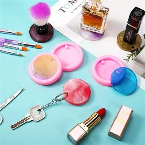 img 1 attached to 🔑 10-штучный круглый формочка для брелка в форме сердца с кольцами - Делай сам десерты, багажные ярлыки, День матери, свадьба, день рождения