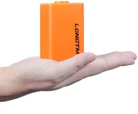 img 4 attached to 🔁 Portable Cordless Air Pump for Inflatables - Rechargeable Battery Powered for Air Mattress, Pool Floats, Paddle Board, and More (Orange)