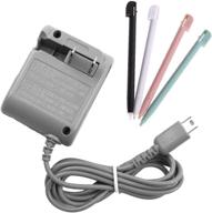 🔌 nintendo ds lite charger kit: ac power adapter charger, stylus pen, and wall travel charging cable - 5.2v 450ma power cord logo