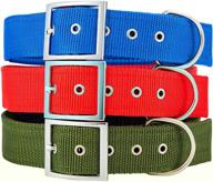 🐶 fragralley adjustable metal buckle dog collars: durable nylon collar for medium to xlarge dogs, 14-25" neck size, padded & wide pet collars logo