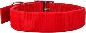 img 2 attached to 🐶 Fragralley Adjustable Metal Buckle Dog Collars: Durable Nylon Collar for Medium to XLarge Dogs, 14-25" Neck Size, Padded & Wide Pet Collars