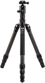 img 4 attached to MeFOTO Globetrotter S Carbon Fiber Travel Tripod/Monopod: Lightweight, Twist Locks, Dual Action Ballhead with Arca Swiss Plate - Compatible with Mirrorless/DSLR Sony Nikon Canon Fuji - Black (GTSCBLK) [Includes Case]
