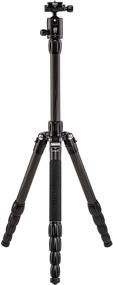 img 2 attached to MeFOTO Globetrotter S Carbon Fiber Travel Tripod/Monopod: Lightweight, Twist Locks, Dual Action Ballhead with Arca Swiss Plate - Compatible with Mirrorless/DSLR Sony Nikon Canon Fuji - Black (GTSCBLK) [Includes Case]