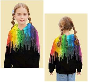 img 2 attached to 🎨 Graffiti Splatter Grandson Boys' Pullover Sweatshirts: Trendy Fashion Hoodies & Sweatshirts