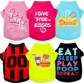 img 4 attached to 👕 Medium Printed Puppy Dog Shirts - Soft & Breathable Pet Clothing for Dogs and Cats