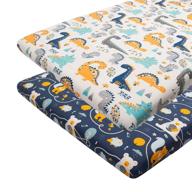 👶 babygoal 27x39x4 inches pack n play playard sheets,2 pack portable playard mattress cover - 100% organic cotton - high-quality bedding set for baby's comfort and safety logo