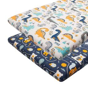 img 4 attached to 👶 Babygoal 27x39x4 inches Pack n Play Playard Sheets,2 Pack Portable Playard Mattress Cover - 100% Organic Cotton - High-Quality Bedding Set for Baby's Comfort and Safety