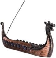 🐉 minlin retro incense burners: traditional chinese dragon boat incense stick holder burner - hand carved carving censer ornaments logo