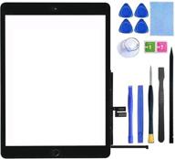 ipad 8 2020 8th gen screen replacement digitizer - 10.2-inch, a2270 a2428 a2429 a2430 - includes home button, adhesive, toolkit - black logo
