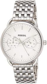 img 4 attached to ⌚ Fossil Женские Часы Tailor из нержавеющей стали с кварцевым механизмом мультитип: Элегантное хронометр с разнообразными функциями