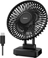 💨 easyacc usb настольный вентилятор: маленький, мощный и портативный для офисного стола - черный логотип