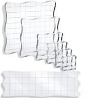 📚 versatile ucec 7-piece clear acrylic stamp block set: ideal for scrapbooking, crafts & decorative projects logo