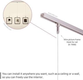 img 2 attached to 🖼️ KOTECH Korea Picture Hanging System: 35inch Aluminium Rail for Gallery Photo Display, Made in Korea