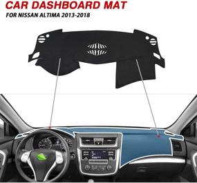 img 2 attached to 🔒 Autorder Flannel Dashboard Cover for Nissan Altima 2013-2018 - Nonslip Dash Mat Protector, Sunshade, No Glare