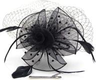 🌺 women's organza flower fascinator derby headwear - accessorize with style logo