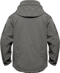 img 3 attached to MAGCOMSEN Men's Water Resistant Hooded Tactical Jacket: Soft Shell Winter Coat for Snow Skiing