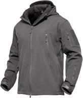 magcomsen men's water resistant hooded tactical jacket: soft shell winter coat for snow skiing logo