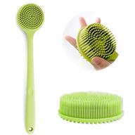 🛀 koccido exfoliating silicone body scrubber - premium bath body brush back scrubber set of 2 (green) for effective cleansing, perfect for men & women logo