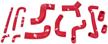 mishimoto mmhose-e30-88rd silicone radiator hose kit compatible with bmw e30 3-series 1984-1991 red logo